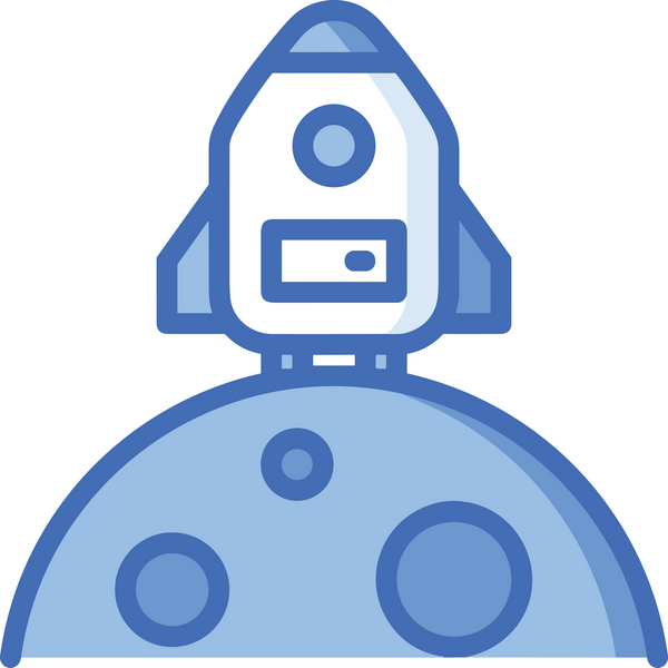 Modern Tasarım, Web, Uygulama ve Dijital İllüstrasyon için Roket Simgesi PNG Biçimi