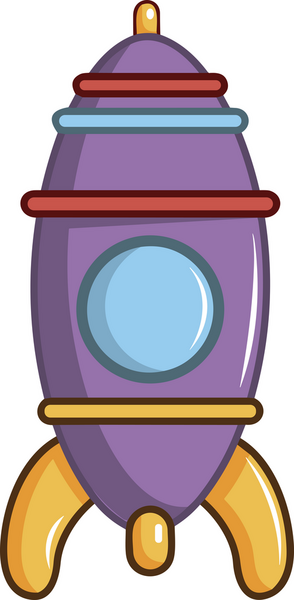 Modern Tasarım, Web, Uygulama ve Dijital İllüstrasyon için Roket Simgesi PNG Biçimi