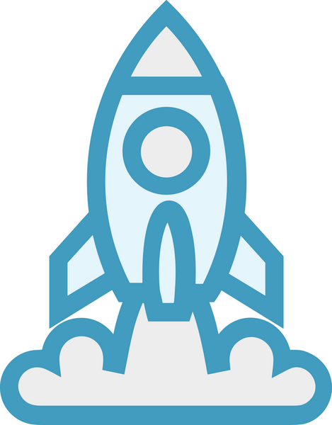 Modern Tasarım, Web, Uygulama ve Dijital İllüstrasyon için Roket Simgesi PNG Biçimi