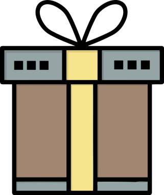 Hediye Kutusu Simgesi Simgesi PNG Yüksek Çözünürlük Şeffaf Arkaplan Vektörü İllüstrasyonu Doğum Günü Yıldönümü Yıldönümü Hediye Paketi Düz Tasarım Dijital Sanat Grafik İndirmesi