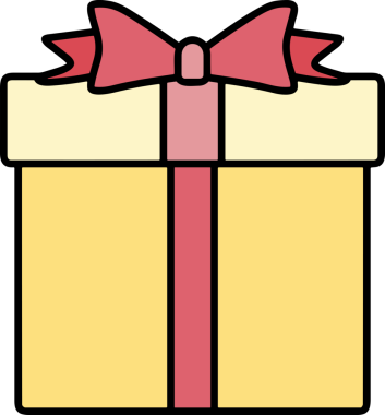 Hediye Kutusu Simgesi Simgesi PNG Yüksek Çözünürlük Şeffaf Arkaplan Vektörü İllüstrasyonu Doğum Günü Yıldönümü Yıldönümü Hediye Paketi Düz Tasarım Dijital Sanat Grafik İndirmesi