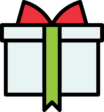 Hediye Kutusu Simgesi Simgesi PNG Yüksek Çözünürlük Şeffaf Arkaplan Vektörü İllüstrasyonu Doğum Günü Yıldönümü Yıldönümü Hediye Paketi Düz Tasarım Dijital Sanat Grafik İndirmesi