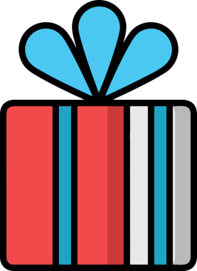 Hediye Kutusu Simgesi Simgesi PNG Yüksek Çözünürlük Şeffaf Arkaplan Vektörü İllüstrasyonu Doğum Günü Yıldönümü Yıldönümü Hediye Paketi Düz Tasarım Dijital Sanat Grafik İndirmesi