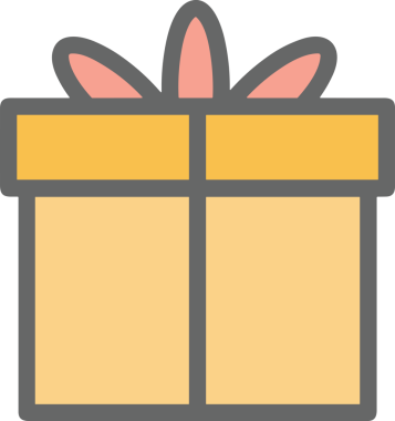Hediye Kutusu Simgesi Simgesi PNG Yüksek Çözünürlük Şeffaf Arkaplan Vektörü İllüstrasyonu Doğum Günü Yıldönümü Yıldönümü Hediye Paketi Düz Tasarım Dijital Sanat Grafik İndirmesi
