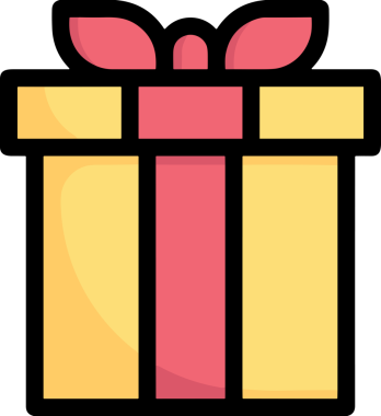 Hediye Kutusu Simgesi Simgesi PNG Yüksek Çözünürlük Şeffaf Arkaplan Vektörü İllüstrasyonu Doğum Günü Yıldönümü Yıldönümü Hediye Paketi Düz Tasarım Dijital Sanat Grafik İndirmesi