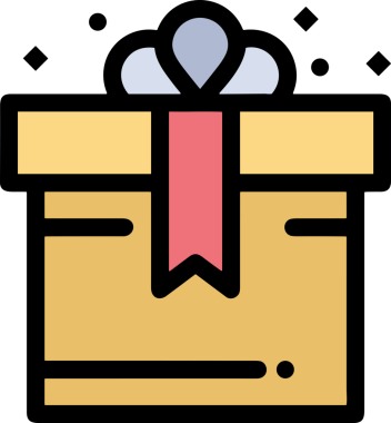 Hediye Kutusu Simgesi Simgesi PNG Yüksek Çözünürlük Şeffaf Arkaplan Vektörü İllüstrasyonu Doğum Günü Yıldönümü Yıldönümü Hediye Paketi Düz Tasarım Dijital Sanat Grafik İndirmesi