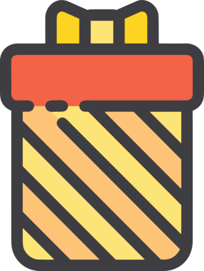 Hediye Kutusu Simgesi Simgesi PNG Yüksek Çözünürlük Şeffaf Arkaplan Vektörü İllüstrasyonu Doğum Günü Yıldönümü Yıldönümü Hediye Paketi Düz Tasarım Dijital Sanat Grafik İndirmesi