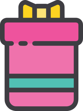 Hediye Kutusu Simgesi Simgesi PNG Yüksek Çözünürlük Şeffaf Arkaplan Vektörü İllüstrasyonu Doğum Günü Yıldönümü Yıldönümü Hediye Paketi Düz Tasarım Dijital Sanat Grafik İndirmesi