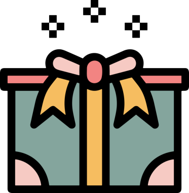 Hediye Kutusu Simgesi Simgesi PNG Yüksek Çözünürlük Şeffaf Arkaplan Vektörü İllüstrasyonu Doğum Günü Yıldönümü Yıldönümü Hediye Paketi Düz Tasarım Dijital Sanat Grafik İndirmesi