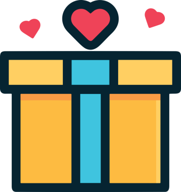 Hediye Kutusu Simgesi Simgesi PNG Yüksek Çözünürlük Şeffaf Arkaplan Vektörü İllüstrasyonu Doğum Günü Yıldönümü Yıldönümü Hediye Paketi Düz Tasarım Dijital Sanat Grafik İndirmesi