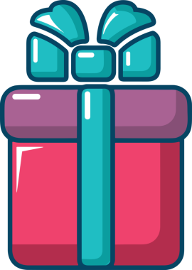 Hediye Kutusu Simgesi Simgesi PNG Yüksek Çözünürlük Şeffaf Arkaplan Vektörü İllüstrasyonu Doğum Günü Yıldönümü Yıldönümü Hediye Paketi Düz Tasarım Dijital Sanat Grafik İndirmesi