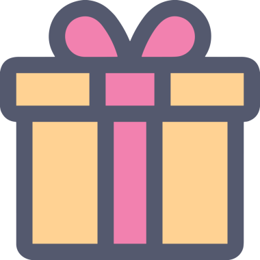 Hediye Kutusu Simgesi Simgesi PNG Yüksek Çözünürlük Şeffaf Arkaplan Vektörü İllüstrasyonu Doğum Günü Yıldönümü Yıldönümü Hediye Paketi Düz Tasarım Dijital Sanat Grafik İndirmesi