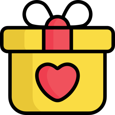 Hediye Kutusu Simgesi Simgesi PNG Yüksek Çözünürlük Şeffaf Arkaplan Vektörü İllüstrasyonu Doğum Günü Yıldönümü Yıldönümü Hediye Paketi Düz Tasarım Dijital Sanat Grafik İndirmesi