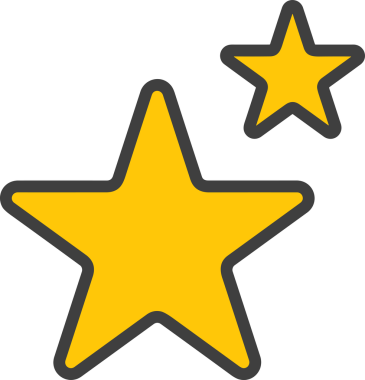 Yıldız renkli ikon sembolü png format vektör illüstrasyon grafik element tasarımı soyut dekoratif canlı estetik modern minimalist parlak gökkuşağı gradyan parlak ışık tarzı eşsiz sanatsal dijital tasarım