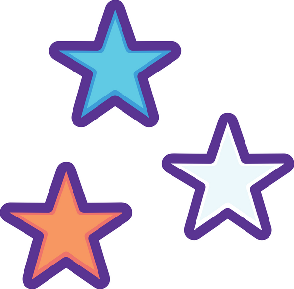 Yıldız renkli ikon sembolü png format vektör illüstrasyon grafik element tasarımı soyut dekoratif canlı estetik modern minimalist parlak gökkuşağı gradyan parlak ışık tarzı eşsiz sanatsal dijital tasarım