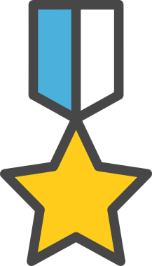 Yıldız renkli ikon sembolü png format vektör illüstrasyon grafik element tasarımı soyut dekoratif canlı estetik modern minimalist parlak gökkuşağı gradyan parlak ışık tarzı eşsiz sanatsal dijital tasarım