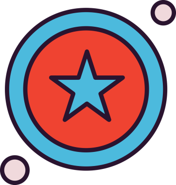 Yıldız renkli ikon sembolü png format vektör illüstrasyon grafik element tasarımı soyut dekoratif canlı estetik modern minimalist parlak gökkuşağı gradyan parlak ışık tarzı eşsiz sanatsal dijital tasarım