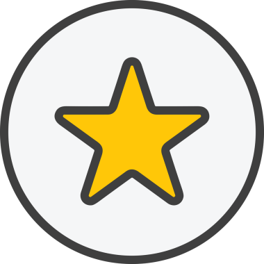 Yıldız renkli ikon sembolü png format vektör illüstrasyon grafik element tasarımı soyut dekoratif canlı estetik modern minimalist parlak gökkuşağı gradyan parlak ışık tarzı eşsiz sanatsal dijital tasarım