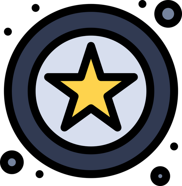 Yıldız renkli ikon sembolü png format vektör illüstrasyon grafik element tasarımı soyut dekoratif canlı estetik modern minimalist parlak gökkuşağı gradyan parlak ışık tarzı eşsiz sanatsal dijital tasarım