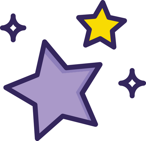 Yıldız renkli ikon sembolü png format vektör illüstrasyon grafik element tasarımı soyut dekoratif canlı estetik modern minimalist parlak gökkuşağı gradyan parlak ışık tarzı eşsiz sanatsal dijital tasarım