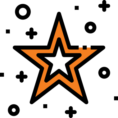 Yıldız renkli ikon sembolü png format vektör illüstrasyon grafik element tasarımı soyut dekoratif canlı estetik modern minimalist parlak gökkuşağı gradyan parlak ışık tarzı eşsiz sanatsal dijital tasarım