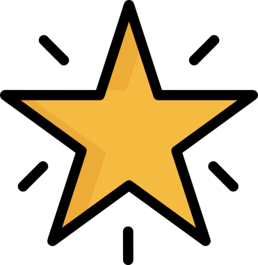 Yıldız renkli ikon sembolü png format vektör illüstrasyon grafik element tasarımı soyut dekoratif canlı estetik modern minimalist parlak gökkuşağı gradyan parlak ışık tarzı eşsiz sanatsal dijital tasarım