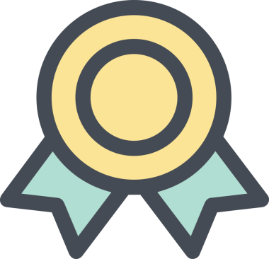 Kazanan ikon sembolü, ödül ödülünün renk tasarımı ile tasarımı ile tasvir edilmesi, modern grafik sanatları dijital tasarımı için mükemmel bir başarı ve zafer sembolü.