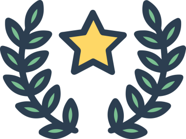 Kazanan ikon sembolü, ödül ödülünün renk tasarımı ile tasarımı ile tasvir edilmesi, modern grafik sanatları dijital tasarımı için mükemmel bir başarı ve zafer sembolü.