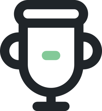 Kazanan ikon sembolü, ödül ödülünün renk tasarımı ile tasarımı ile tasvir edilmesi, modern grafik sanatları dijital tasarımı için mükemmel bir başarı ve zafer sembolü.