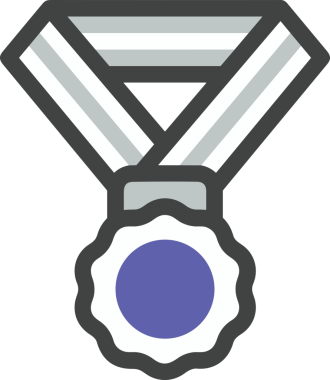 Kazanan ikon sembolü, ödül ödülünün renk tasarımı ile tasarımı ile tasvir edilmesi, modern grafik sanatları dijital tasarımı için mükemmel bir başarı ve zafer sembolü.