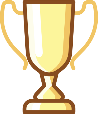 Kazanan ikon sembolü, ödül ödülünün renk tasarımı ile tasarımı ile tasvir edilmesi, modern grafik sanatları dijital tasarımı için mükemmel bir başarı ve zafer sembolü.