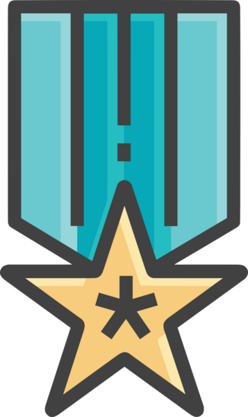 Kazanan ikon sembolü, ödül ödülünün renk tasarımı ile tasarımı ile tasvir edilmesi, modern grafik sanatları dijital tasarımı için mükemmel bir başarı ve zafer sembolü.