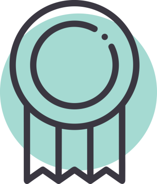 Kazanan ikon sembolü, ödül ödülünün renk tasarımı ile tasarımı ile tasvir edilmesi, modern grafik sanatları dijital tasarımı için mükemmel bir başarı ve zafer sembolü.