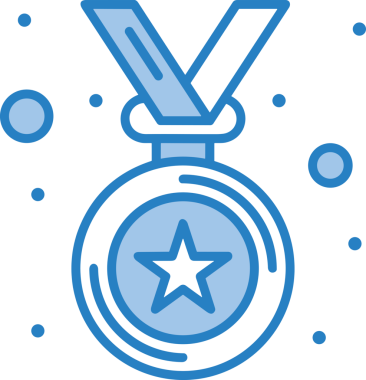 Kazanan ikon sembolü, ödül ödülünün renk tasarımı ile tasarımı ile tasvir edilmesi, modern grafik sanatları dijital tasarımı için mükemmel bir başarı ve zafer sembolü.