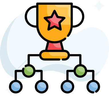 Kazanan ikon sembolü, ödül ödülünün renk tasarımı ile tasarımı ile tasvir edilmesi, modern grafik sanatları dijital tasarımı için mükemmel bir başarı ve zafer sembolü.