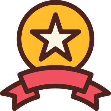 Kazanan ikon sembolü, ödül ödülünün renk tasarımı ile tasarımı ile tasvir edilmesi, modern grafik sanatları dijital tasarımı için mükemmel bir başarı ve zafer sembolü.