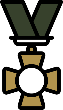 Kazanan ikon sembolü, ödül ödülünün renk tasarımı ile tasarımı ile tasvir edilmesi, modern grafik sanatları dijital tasarımı için mükemmel bir başarı ve zafer sembolü.