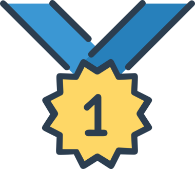 Kazanan ikon sembolü, ödül ödülünün renk tasarımı ile tasarımı ile tasvir edilmesi, modern grafik sanatları dijital tasarımı için mükemmel bir başarı ve zafer sembolü.