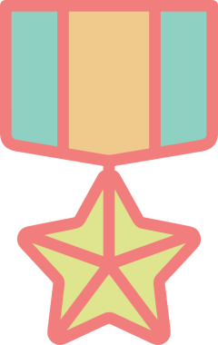 Kazanan ikon sembolü, ödül ödülünün renk tasarımı ile tasarımı ile tasvir edilmesi, modern grafik sanatları dijital tasarımı için mükemmel bir başarı ve zafer sembolü.