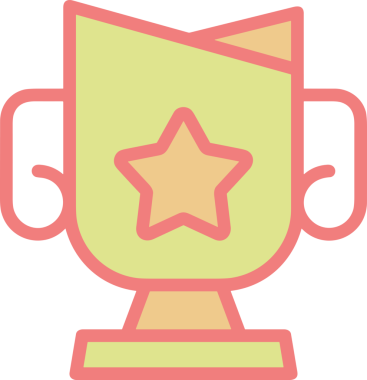 Kazanan ikon sembolü, ödül ödülünün renk tasarımı ile tasarımı ile tasvir edilmesi, modern grafik sanatları dijital tasarımı için mükemmel bir başarı ve zafer sembolü.