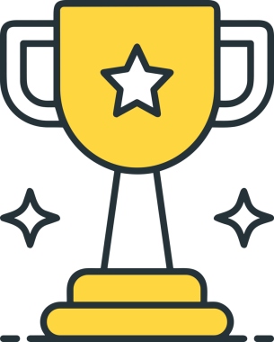 Kazanan ikon sembolü, ödül ödülünün renk tasarımı ile tasarımı ile tasvir edilmesi, modern grafik sanatları dijital tasarımı için mükemmel bir başarı ve zafer sembolü.