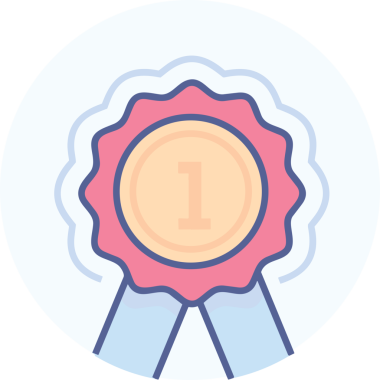 Kazanan ikon sembolü, ödül ödülünün renk tasarımı ile tasarımı ile tasvir edilmesi, modern grafik sanatları dijital tasarımı için mükemmel bir başarı ve zafer sembolü.