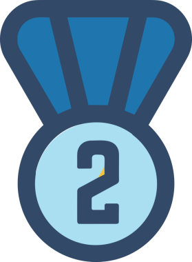 Kazanan ikon sembolü, ödül ödülünün renk tasarımı ile tasarımı ile tasvir edilmesi, modern grafik sanatları dijital tasarımı için mükemmel bir başarı ve zafer sembolü.