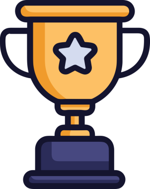 Kazanan ikon sembolü, ödül ödülünün renk tasarımı ile tasarımı ile tasvir edilmesi, modern grafik sanatları dijital tasarımı için mükemmel bir başarı ve zafer sembolü.