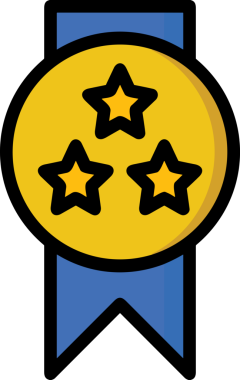 Kazanan ikon sembolü, ödül ödülünün renk tasarımı ile tasarımı ile tasvir edilmesi, modern grafik sanatları dijital tasarımı için mükemmel bir başarı ve zafer sembolü.