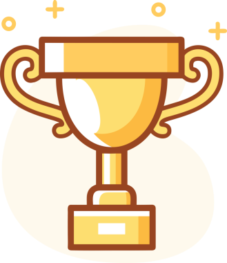 Kazanan ikon sembolü, ödül ödülünün renk tasarımı ile tasarımı ile tasvir edilmesi, modern grafik sanatları dijital tasarımı için mükemmel bir başarı ve zafer sembolü.