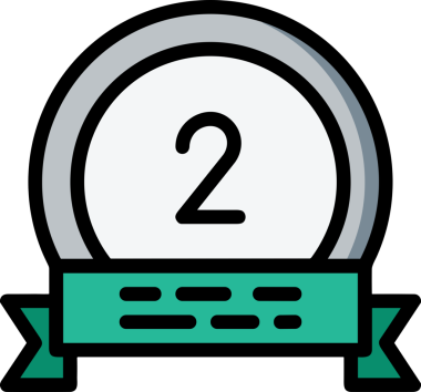 Kazanan ikon sembolü, ödül ödülünün renk tasarımı ile tasarımı ile tasvir edilmesi, modern grafik sanatları dijital tasarımı için mükemmel bir başarı ve zafer sembolü.