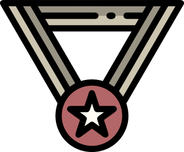 Kazanan ikon sembolü, ödül ödülünün renk tasarımı ile tasarımı ile tasvir edilmesi, modern grafik sanatları dijital tasarımı için mükemmel bir başarı ve zafer sembolü.