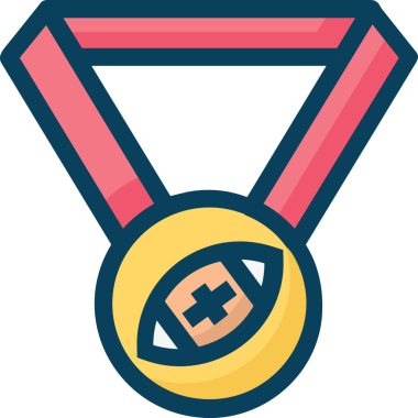 Kazanan ikon sembolü, ödül ödülünün renk tasarımı ile tasarımı ile tasvir edilmesi, modern grafik sanatları dijital tasarımı için mükemmel bir başarı ve zafer sembolü.