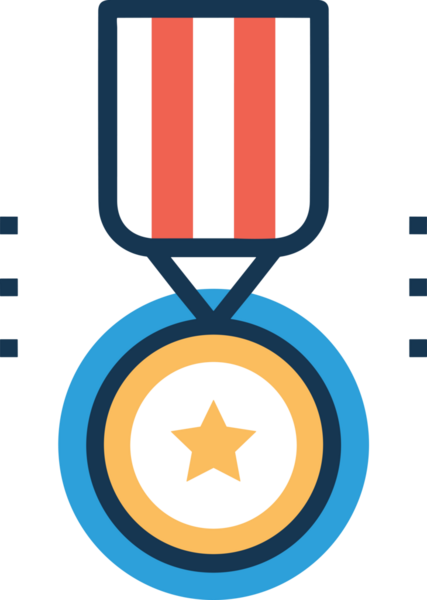 Kazanan ikon sembolü, ödül ödülünün renk tasarımı ile tasarımı ile tasvir edilmesi, modern grafik sanatları dijital tasarımı için mükemmel bir başarı ve zafer sembolü.